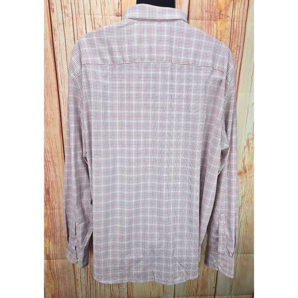 Untuckit Mens XXX-Large Button-Up Shirt Nylon Blend Red & White Checkered - Picture 2 of 8